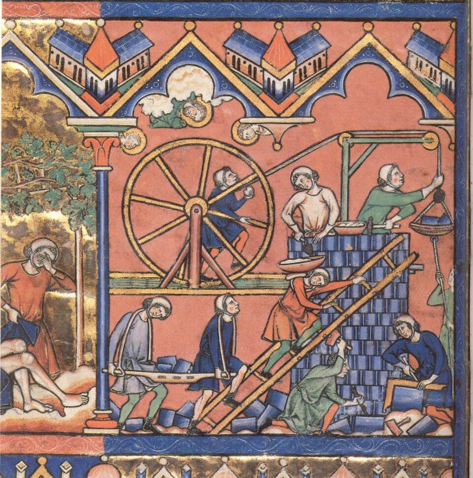 Treadwheel crane
